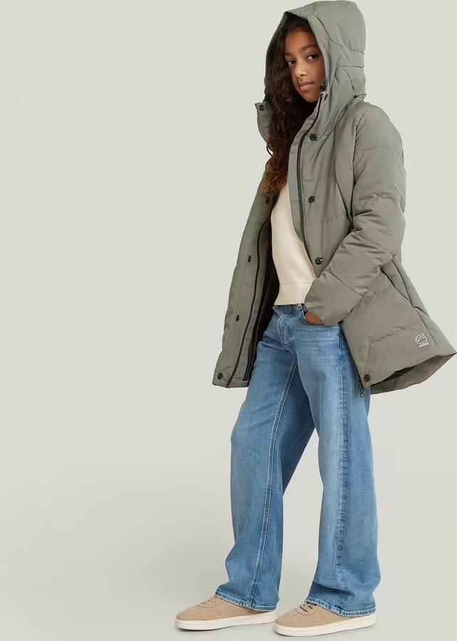 G-Star RAW Gewatteerd lang jack Cayley voor meisjes Grijs meisjes - Foto 4