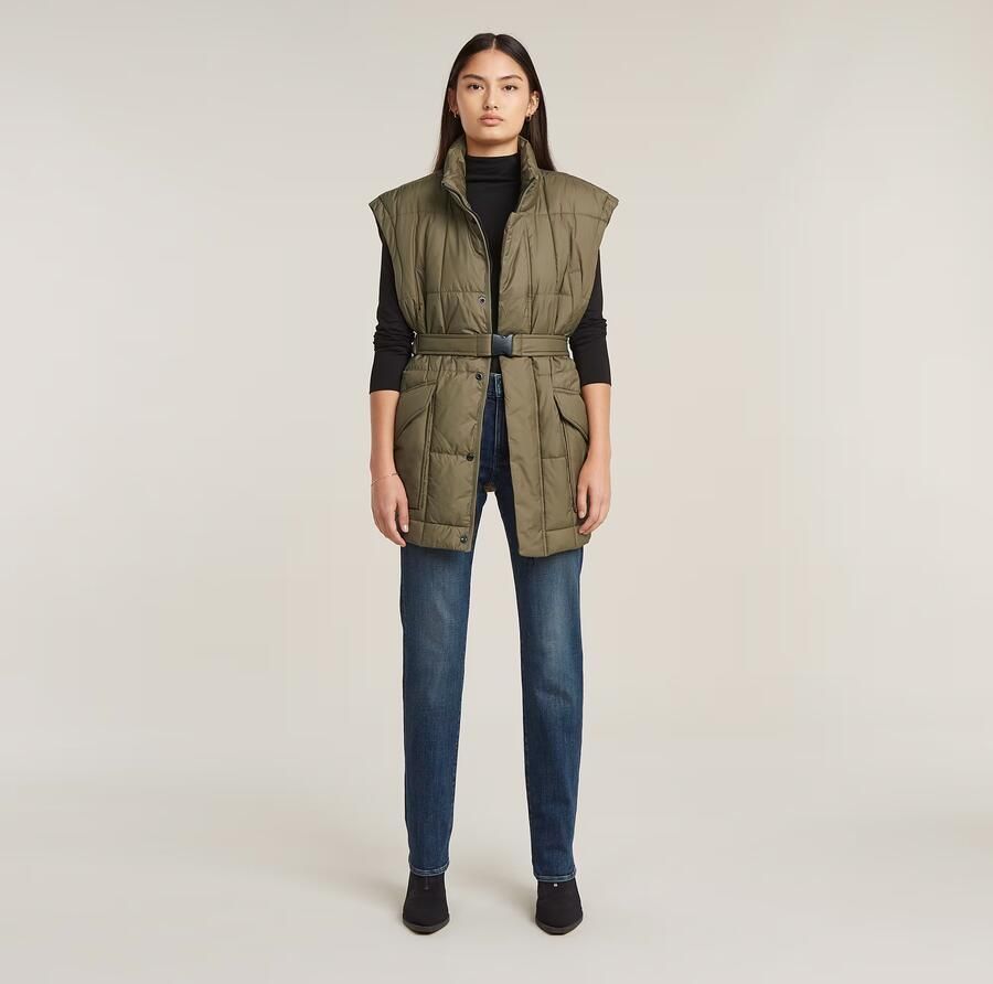 G-Star RAW Gewatteerde Bodywarmer Belted Groen Dames - Foto 3