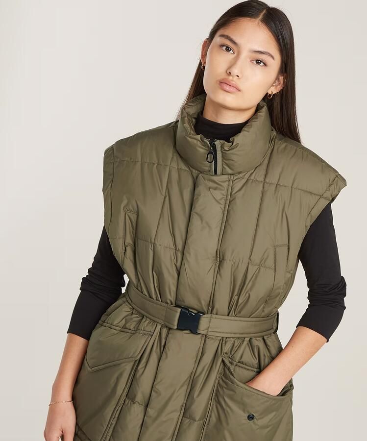 G-Star RAW Gewatteerde Bodywarmer Belted Groen Dames - Foto 7