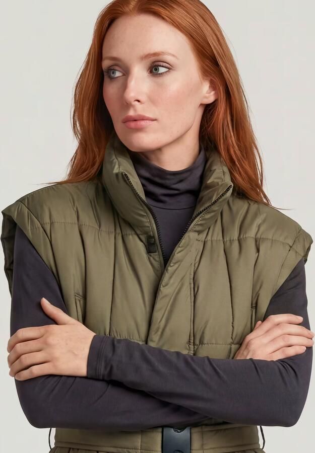 G-Star RAW Gewatteerde Bodywarmer Belted Groen Dames - Foto 5