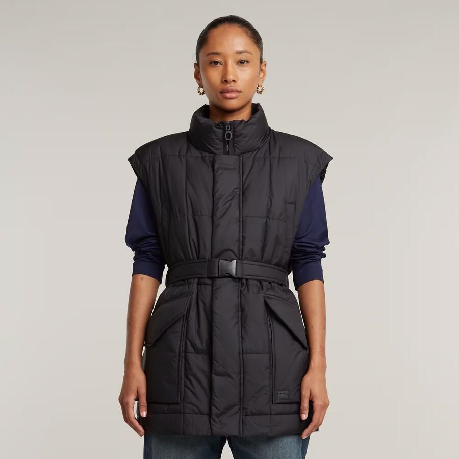 G-Star RAW Gewatteerde Bodywarmer Belted Zwart Dames - Foto 2