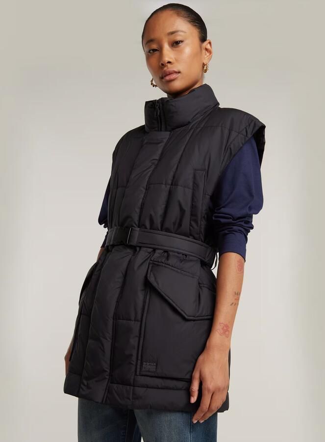 G-Star RAW Gewatteerde Bodywarmer Belted Zwart Dames - Foto 7