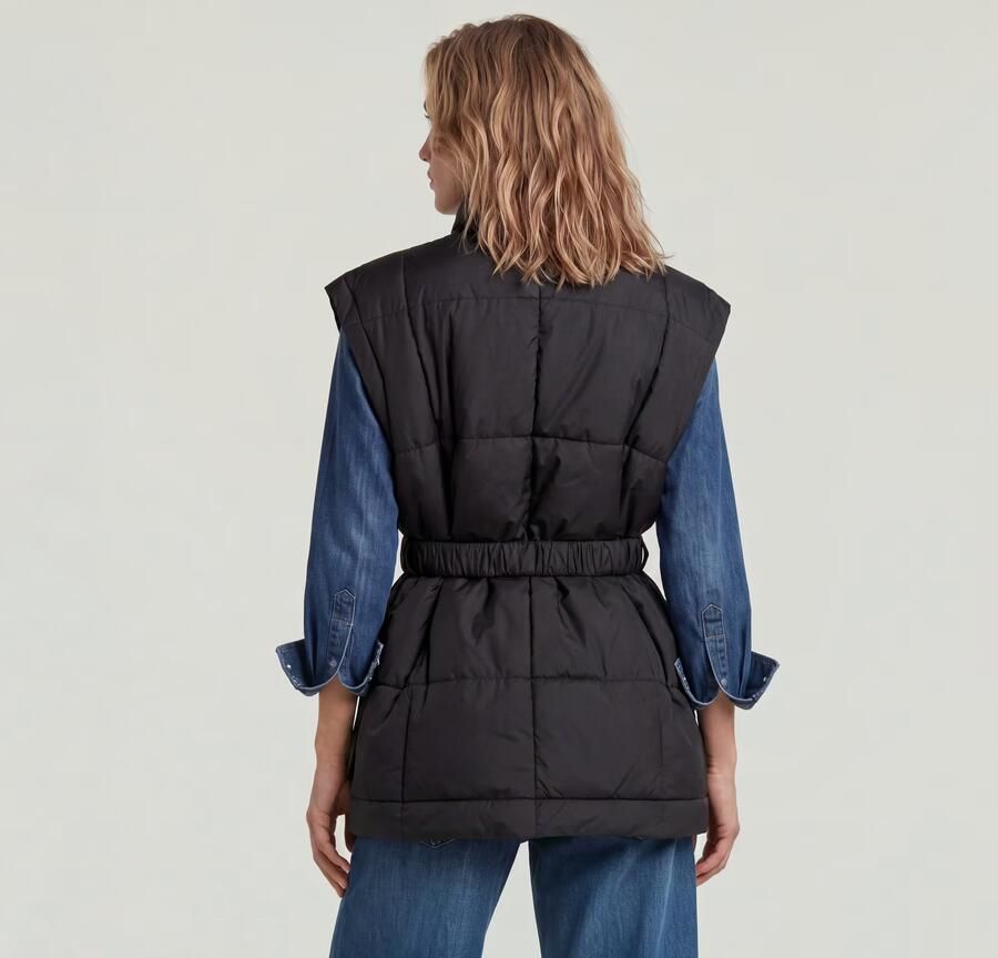G-Star RAW Gewatteerde Bodywarmer Belted Zwart Dames - Foto 4