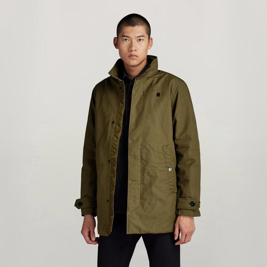 G-Star RAW Gewatteerde Trenchcoat Groen Heren - Foto 7