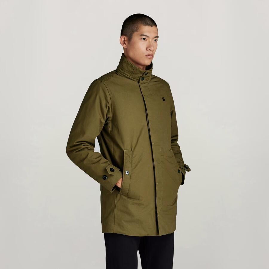 G-Star RAW Gewatteerde Trenchcoat Groen Heren