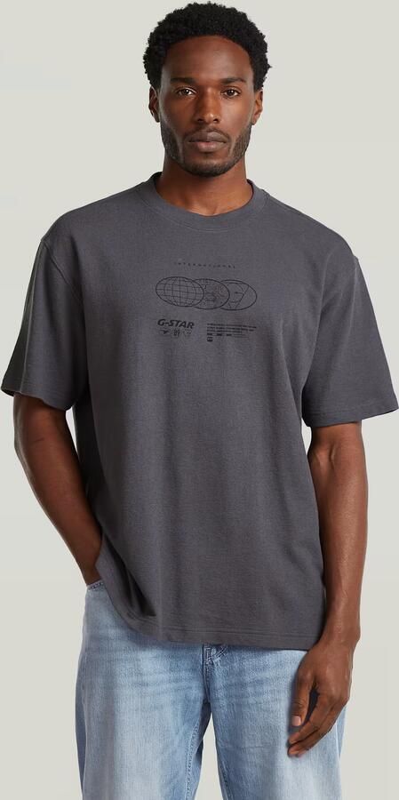 G-Star RAW Globes Relaxed T-Shirt Grijs Heren