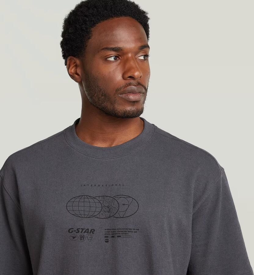 G-Star RAW Globes Relaxed T-Shirt Grijs Heren - Foto 3