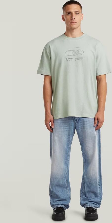 G-Star RAW Globes Relaxed T-Shirt Groen Heren - Foto 6