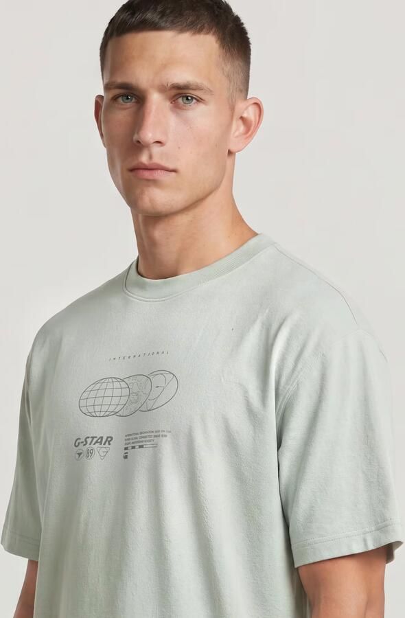 G-Star RAW Globes Relaxed T-Shirt Groen Heren - Foto 5