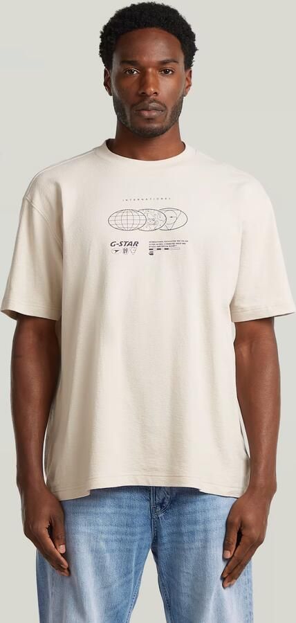 G-Star RAW Globes Relaxed T-Shirt Wit Heren