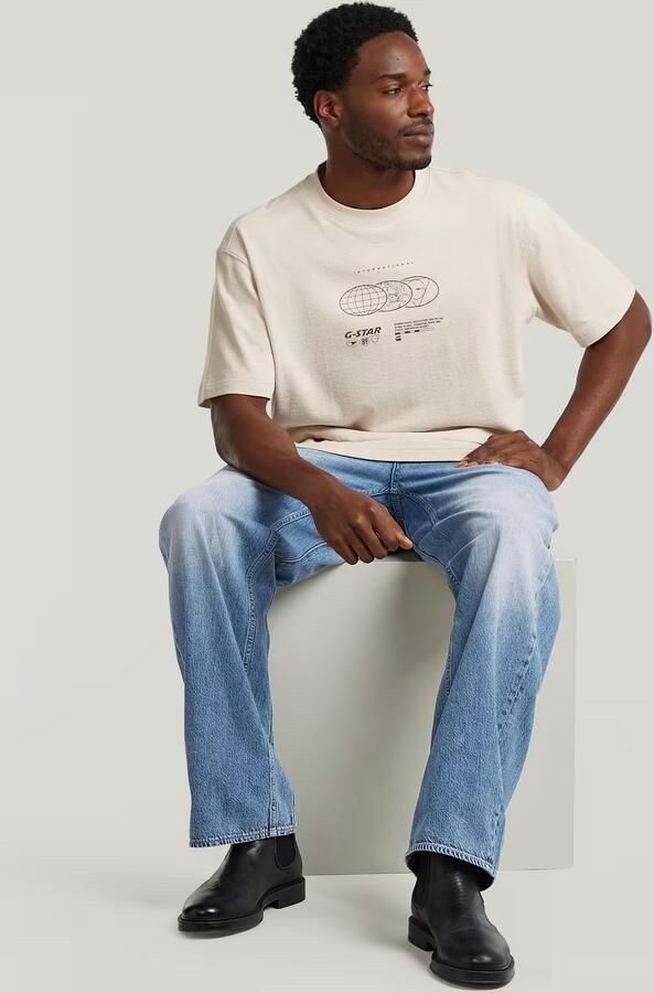 G-Star RAW Globes Relaxed T-Shirt Wit Heren - Foto 5