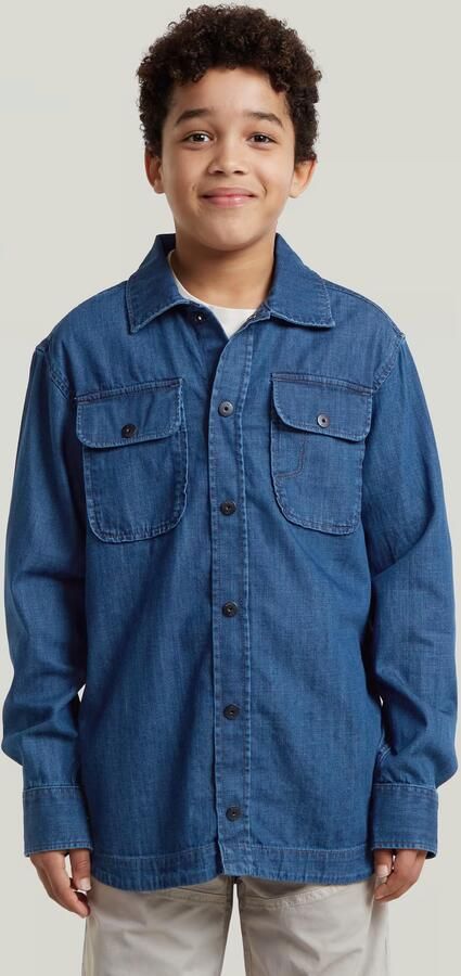 G-Star RAW GPO Overshirt voor jongens Donkerblauw jongens