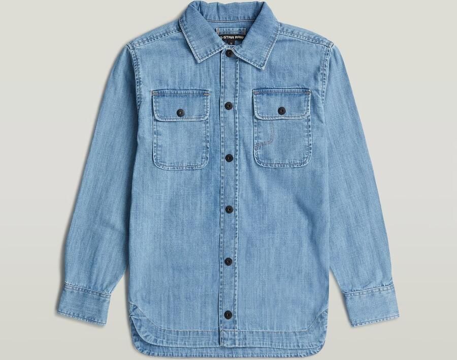 G-Star RAW GPO Overshirt voor jongens Lichtblauw jongens - Foto 3
