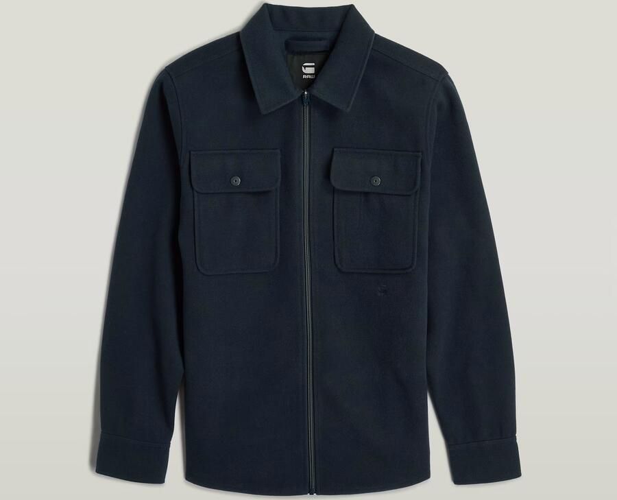 G-Star RAW GPO Zip Overshirt Donkerblauw Heren - Foto 5