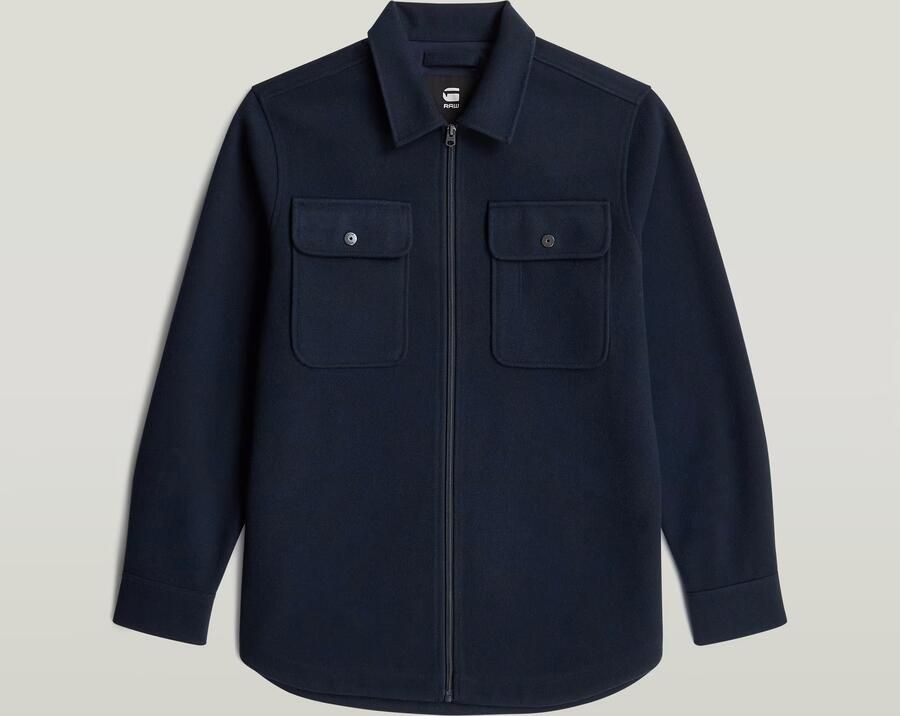 G-Star RAW GPO Zip Overshirt Donkerblauw Heren - Foto 4