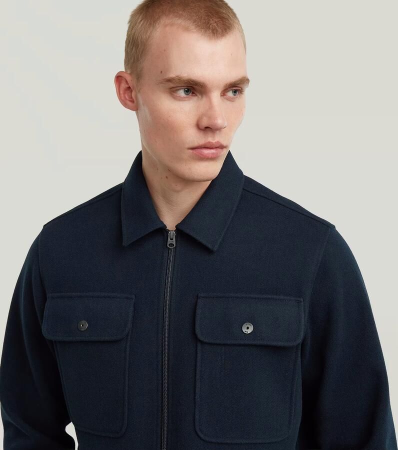 G-Star RAW GPO Zip Overshirt Donkerblauw Heren - Foto 3