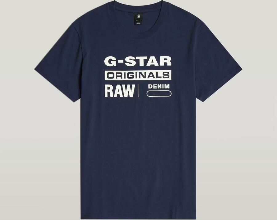 G-Star T-shirt met korte mouwen Graphic 8 r t Blauw Heren - Foto 7