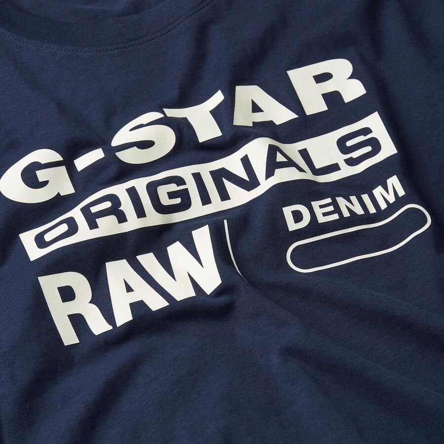 G-Star T-shirt met korte mouwen Graphic 8 r t Blauw Heren - Foto 4