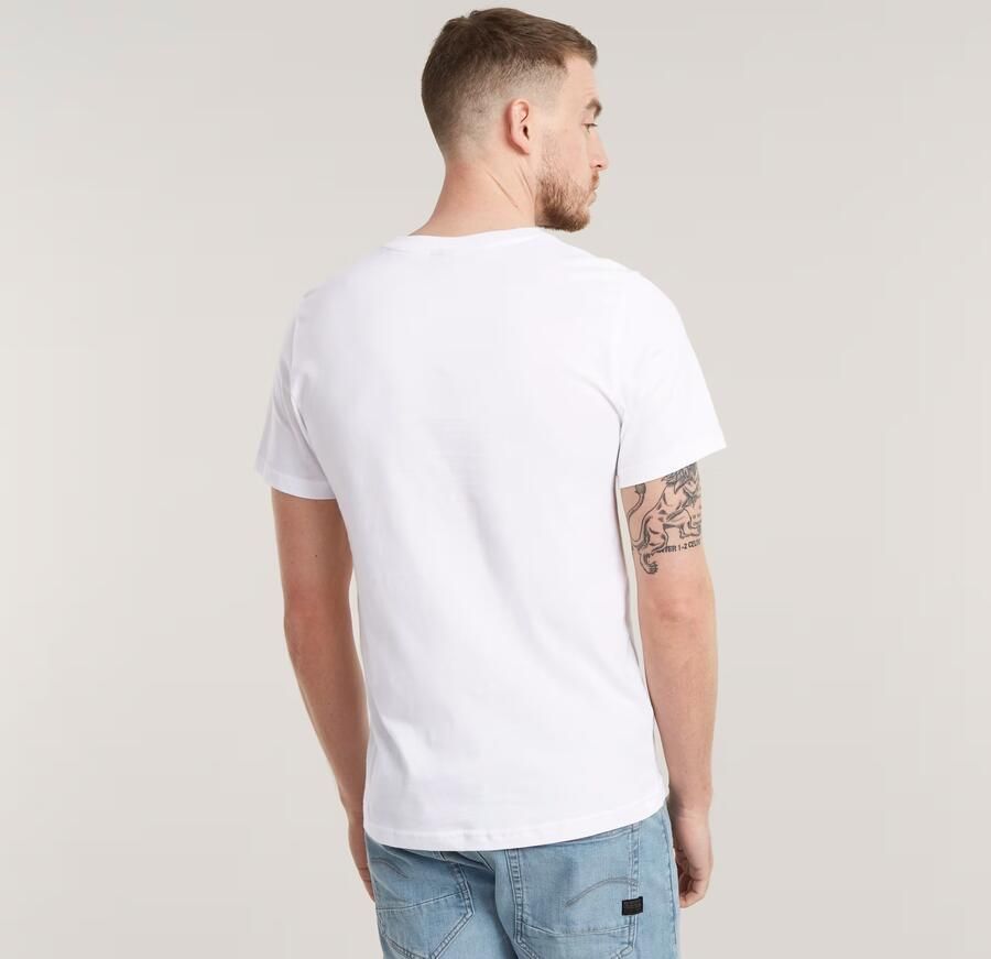 G-Star RAW GRAW Slim T-Shirt Wit Heren - Foto 4