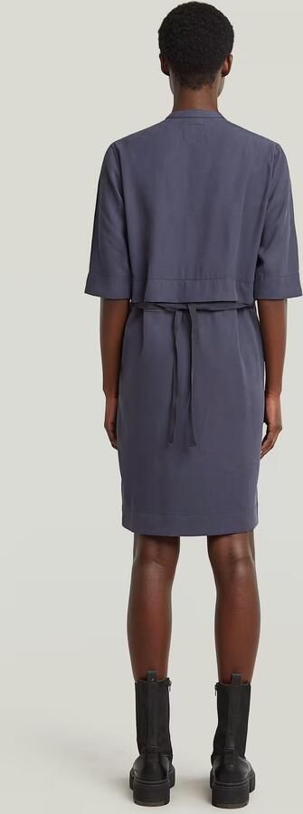 G-Star RAW Half Placket Overhemdjurk Donkerblauw Dames - Foto 5