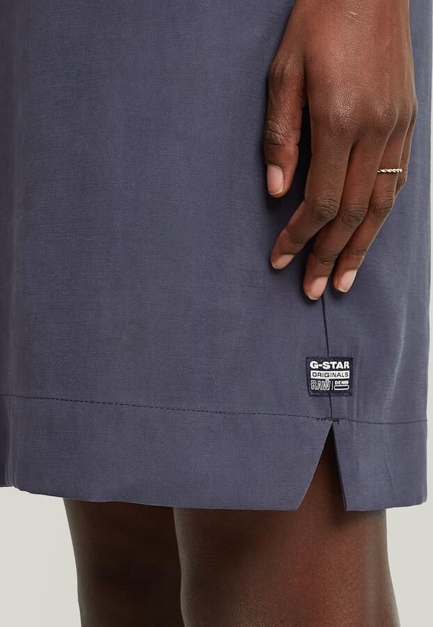 G-Star RAW Half Placket Overhemdjurk Donkerblauw Dames - Foto 4