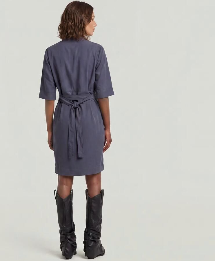 G-Star RAW Half Placket Overhemdjurk Donkerblauw Dames - Foto 5