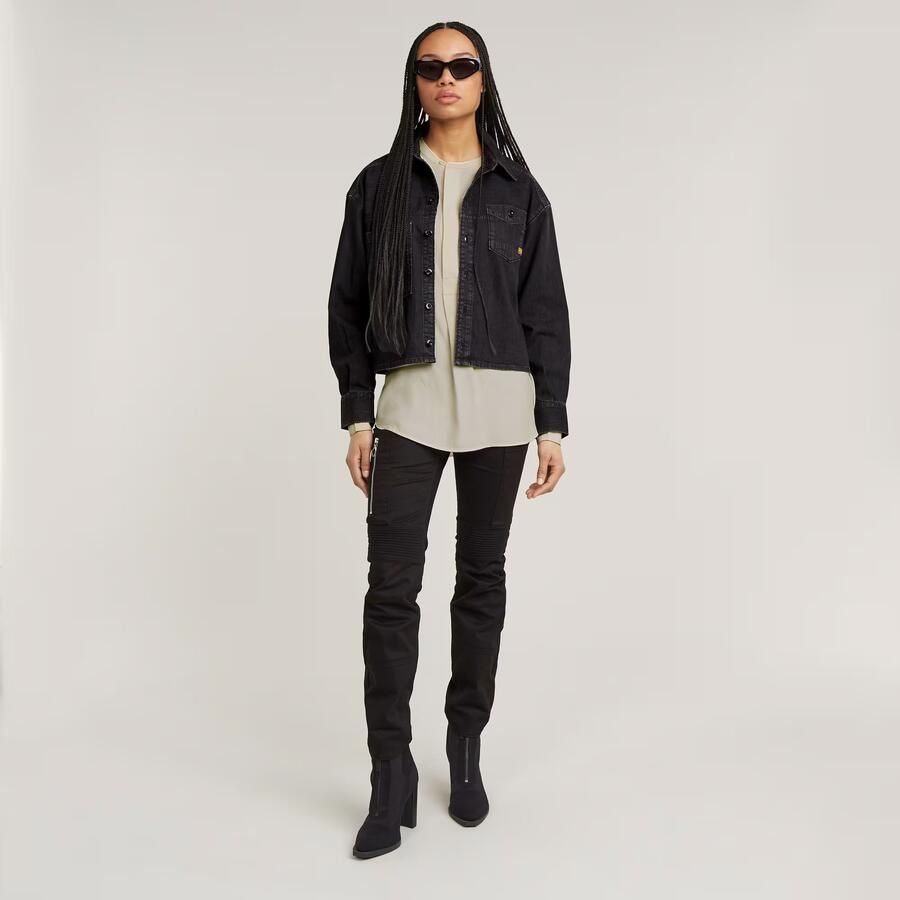 G-Star RAW Blouse met lange mouwen Half Placket Top ls wmn met verborgen knoopsluiting - Foto 3