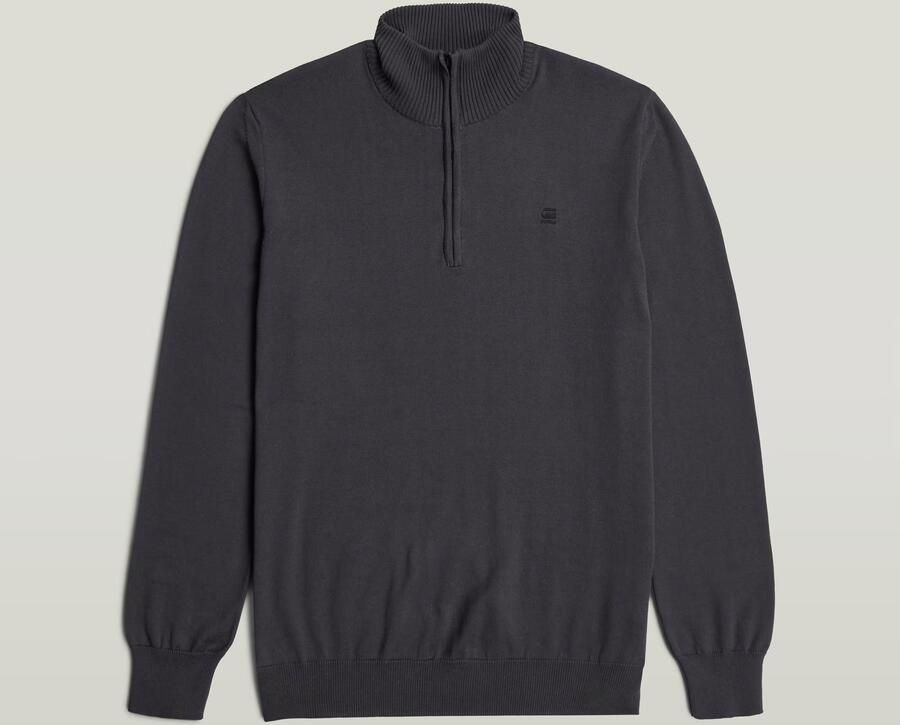 G-Star RAW Half Zip Gebreide Trui Grijs Heren - Foto 3