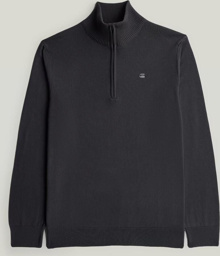G-Star RAW Half Zip Gebreide Trui Grijs Heren