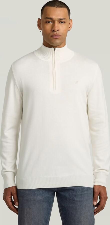 G-Star RAW Half Zip Knitted Sweater Beige Heren - Foto 6