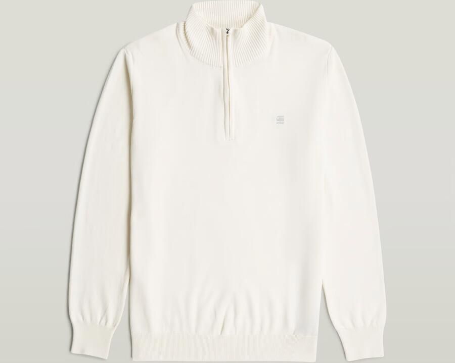 G-Star RAW Half Zip Knitted Sweater Beige Heren - Foto 2