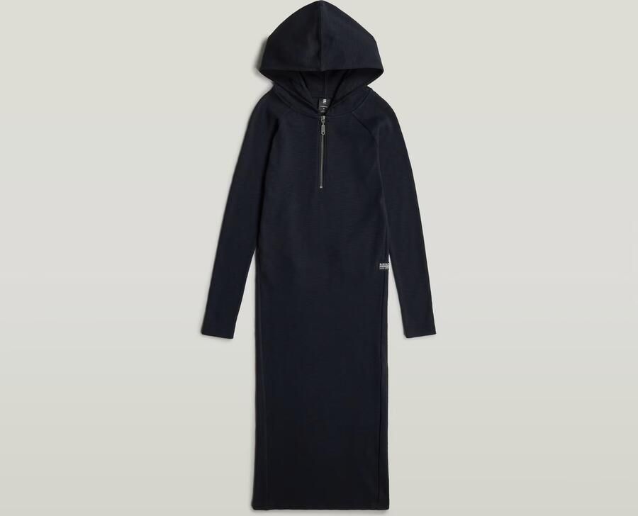 G-Star RAW Half Zip Slim Hoodie Jurk Donkerblauw Dames - Foto 7