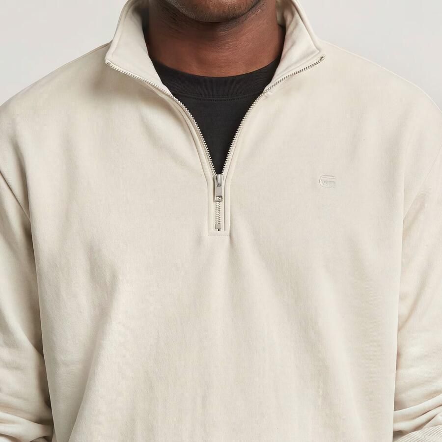 G-Star RAW Half Zip Stand Up Collar Sweater Wit Heren - Foto 2