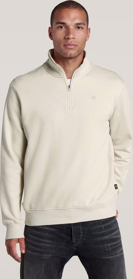 G-Star RAW Half Zip Stand Up Collar Sweater Wit Heren - Foto 5