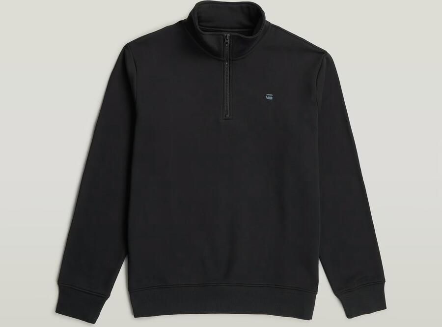 G-Star RAW Half Zip Stand Up Collar Sweater Zwart Heren