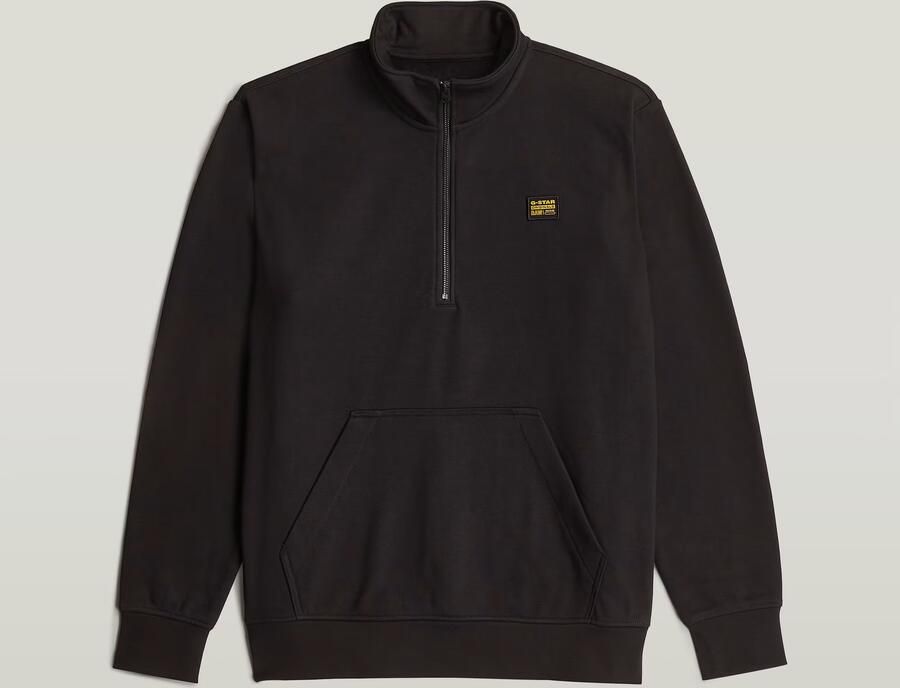 G-Star RAW Half Zip Sweater Label Badge Zwart Heren - Foto 7