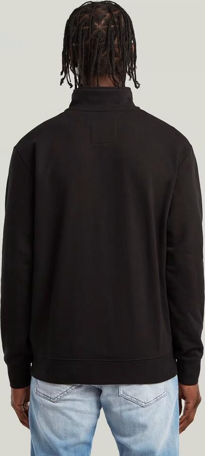 G-Star RAW Half Zip Sweater Label Badge Zwart Heren - Foto 5