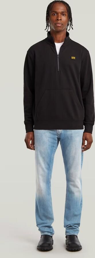 G-Star RAW Half Zip Sweater Label Badge Zwart Heren - Foto 6