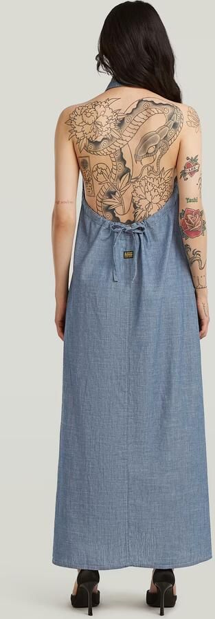 G-Star RAW Halter Jurk Donkerblauw Dames - Foto 7