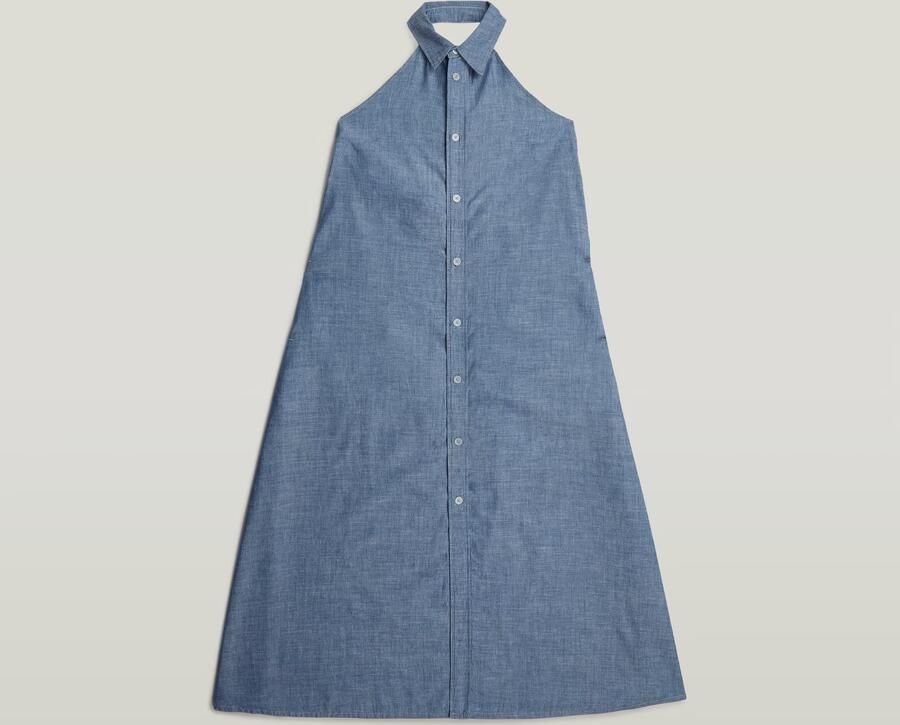 G-Star RAW Halter Jurk Donkerblauw Dames - Foto 4