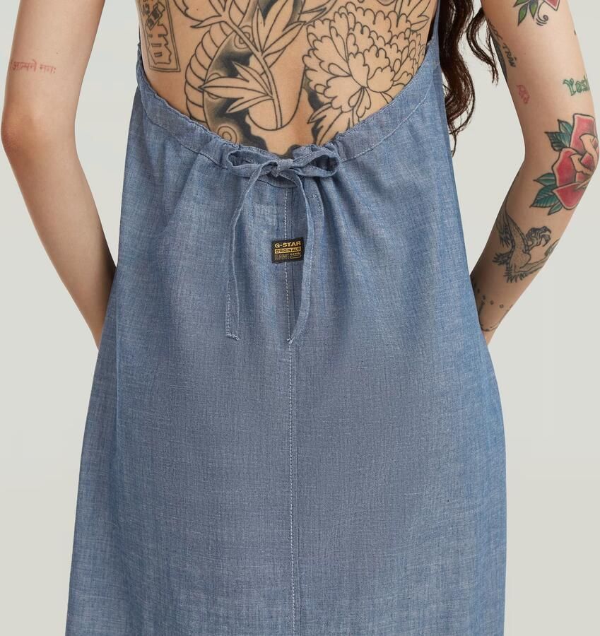G-Star RAW Halter Jurk Donkerblauw Dames - Foto 3