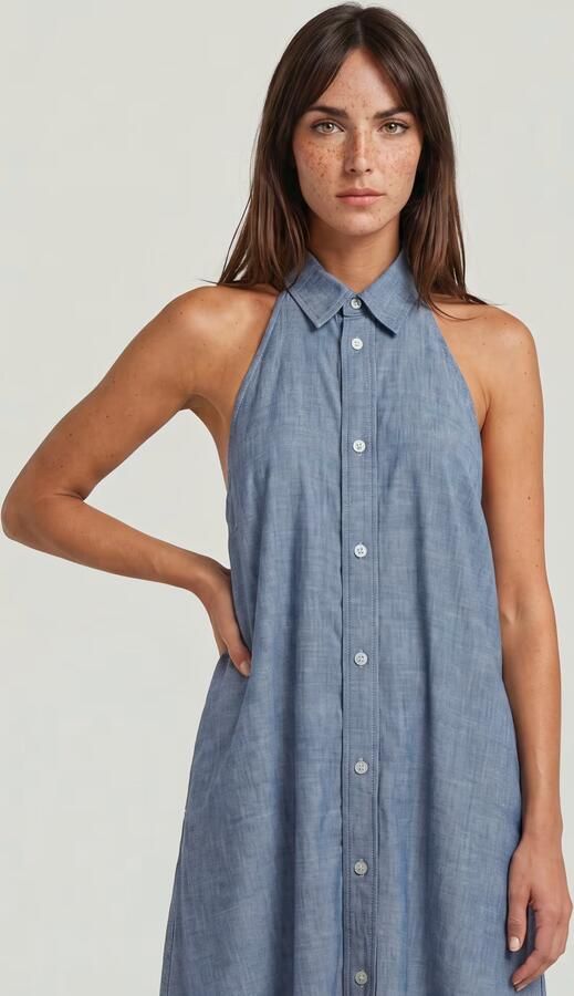G-Star RAW Halter Jurk Donkerblauw Dames - Foto 5