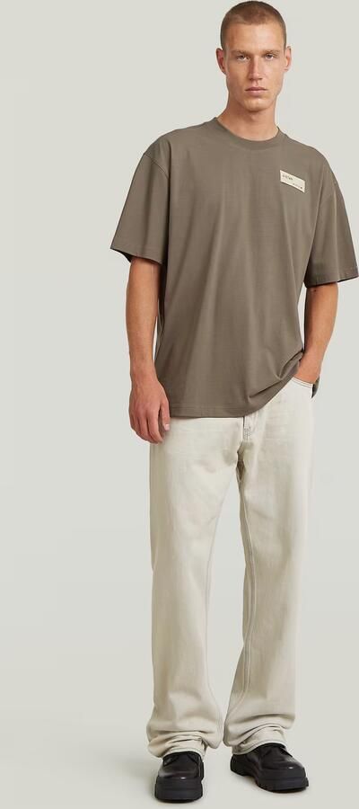 G-Star RAW HB Badge Relaxed T-Shirt Bruin Heren - Foto 9
