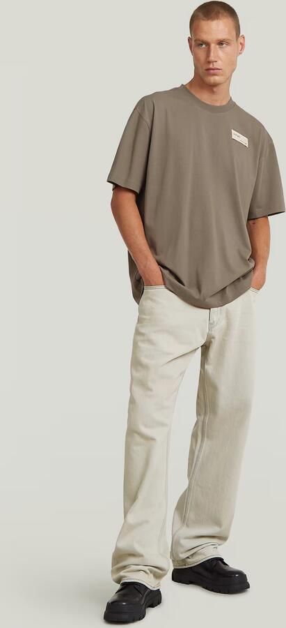 G-Star RAW HB Badge Relaxed T-Shirt Bruin Heren - Foto 8
