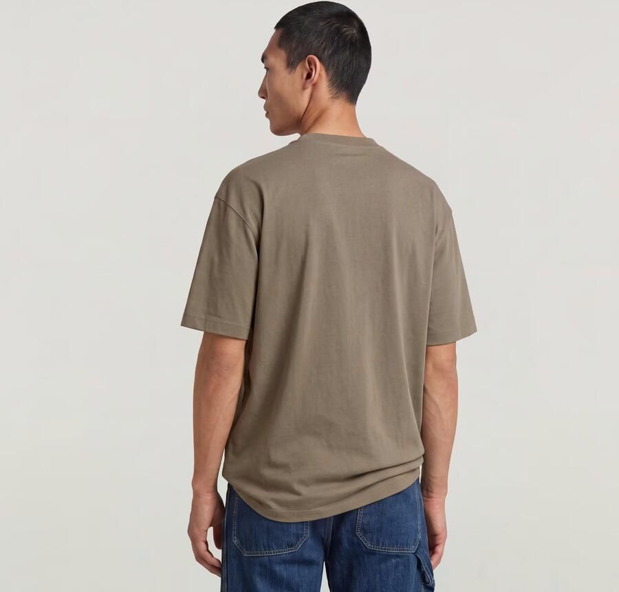 G-Star RAW HB Badge Relaxed T-Shirt Bruin Heren - Foto 6