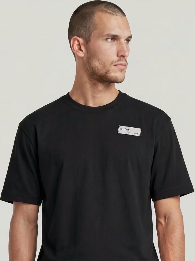 G-Star RAW HB Badge Relaxed T-Shirt Zwart Heren - Foto 9
