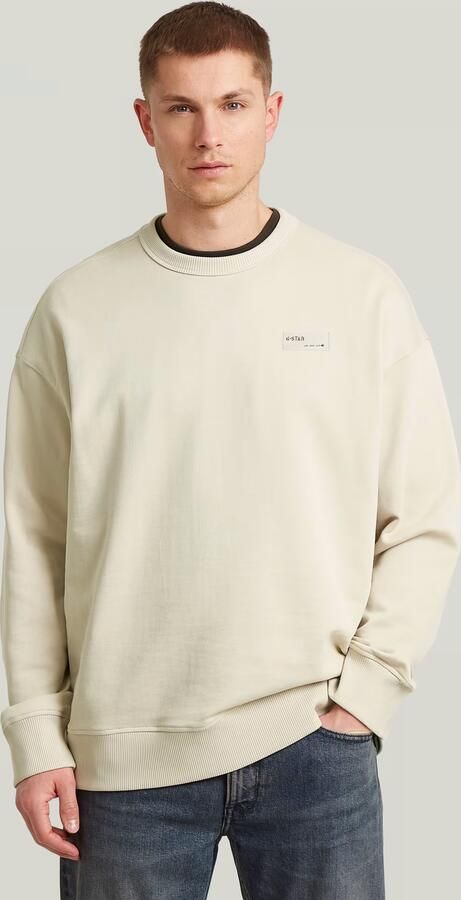 G-Star RAW HB Badge Sweater Wit Heren