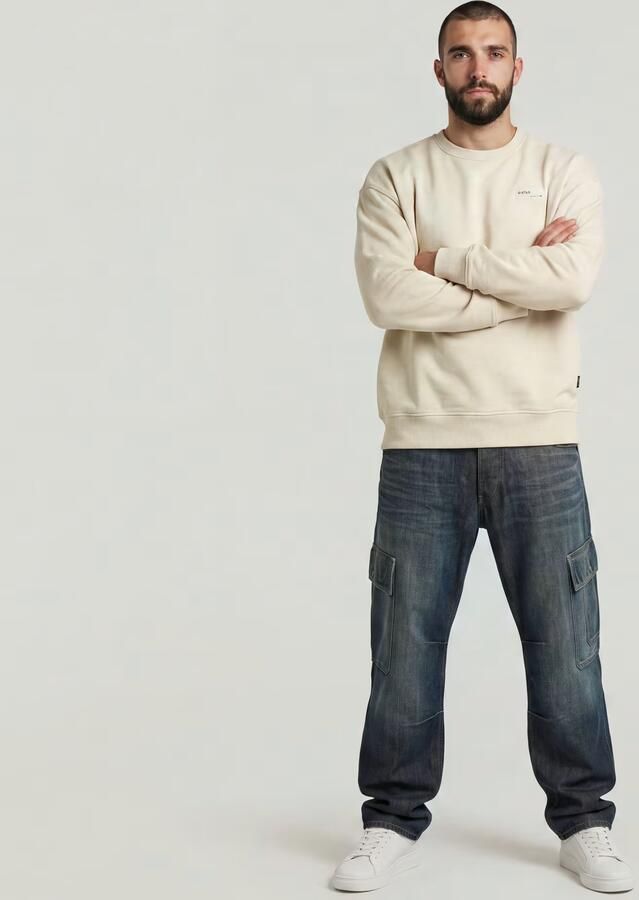 G-Star RAW HB Badge Sweater Wit Heren - Foto 4