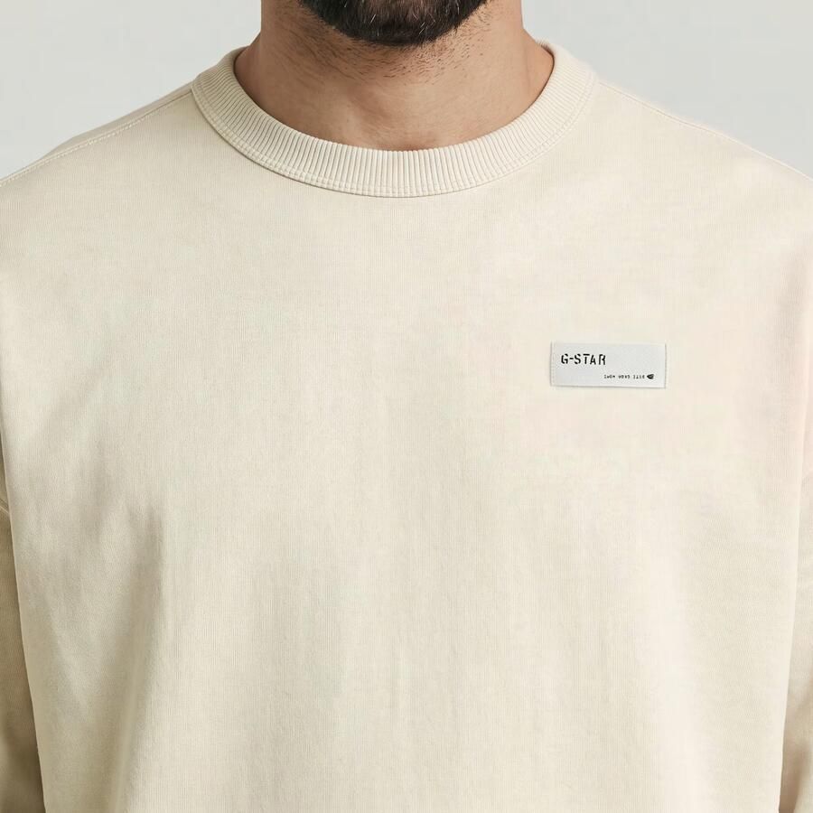 G-Star RAW HB Badge Sweater Wit Heren - Foto 3