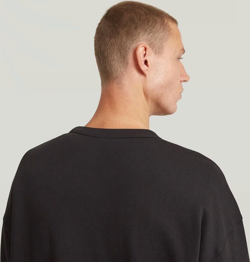 G-Star RAW HB Badge Sweater Zwart Heren - Foto 3